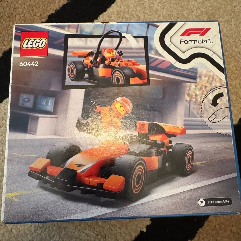 LEGO City F1 Driver with McLaren Race Car Toy - Model Car Building Toy Kit
